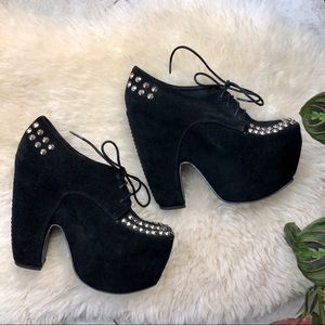Jeffrey Campbell studded platform booties
